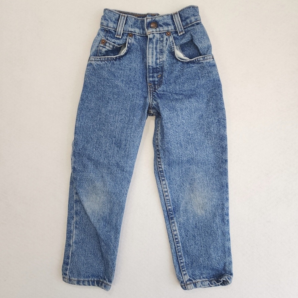 Levis 550 Jeans Boys 5 Blue Denim Cotton Medium Wash Slim Fit Straight Leg